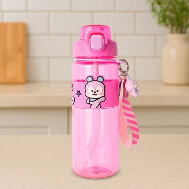 Botella 800 Ml con Correa y Funda Serie Bt21 Rosa
