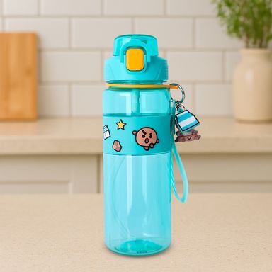 Botella 800 Ml con Correa y Funda Serie Bt21 Shooky Aqua