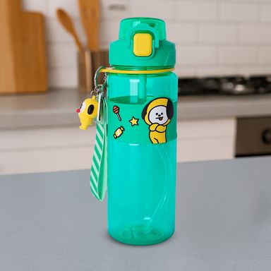 Botella 800 Ml con Correa y Funda Serie Bt21 Chimmy Verde
