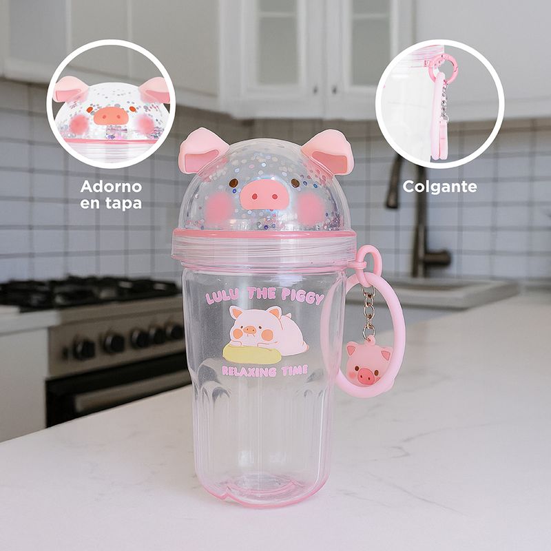 Vaso-de-Plastico-Botella-560-Ml-con-Correa-Serie-Lulu-The-Piggy-Rosa-Vaso-de-Plastico-Botella-560-Ml-con-Correa-Serie-Lulu-The-Piggy-Rosa-5-27062
