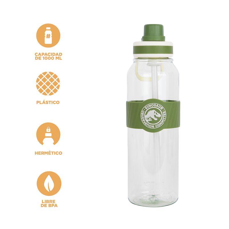 Botella-1000-Ml-con-Asa-y-Pitillo-Serie-Jurassic-World-Verde-3-27136