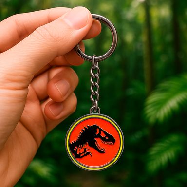 Llavero Logo Serie Jurassic World Rojo