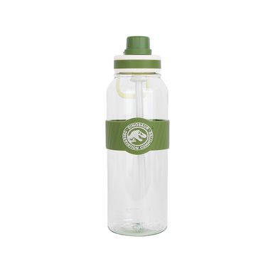 Botella 1000 Ml con Asa y Pitillo Serie Jurassic World Verde