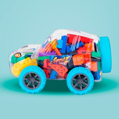 Set Bloques Coche Deportivo Azul Serie Miniso