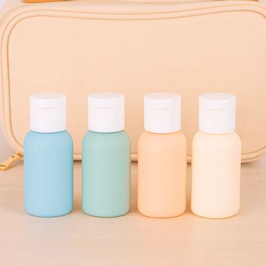 Botellas de Viaje 30 Ml con Tapa Abatible 4 Piezas Serie Morandi