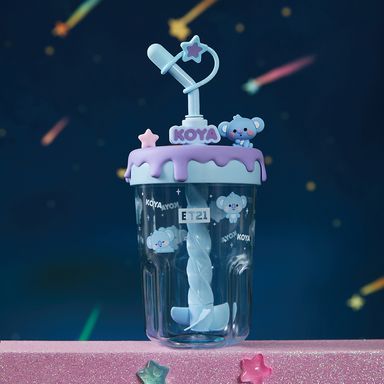 Vaso 560 Ml con Pitillo Serie Bt21 Baby Koya