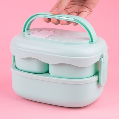 Contenedor de Alimentos 1600 Ml de Doble Capa Polar Serie We Bare Bears Aqua