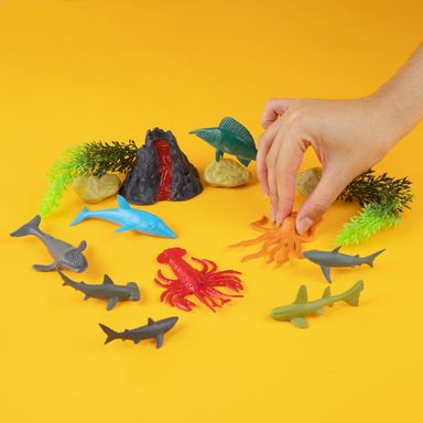 Set de Juguetes Animales del Oceano Serie Miniso