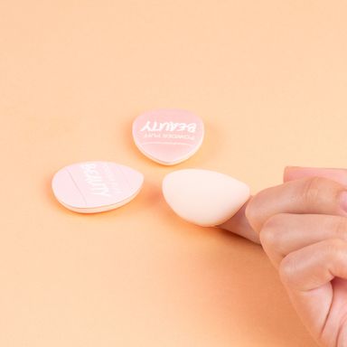 Mini Esponjas de Maquillaje Serie Peach Pink 3 Piezas