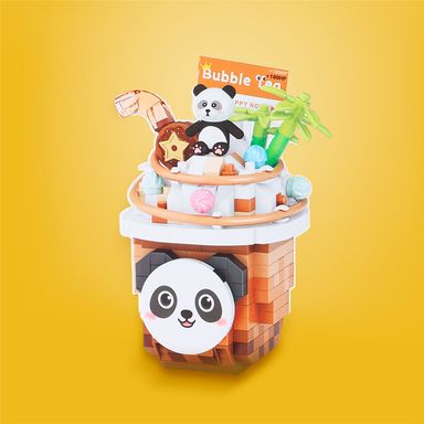 Bloques de Construcción Happy Food con Leche Panda Serie Miniso