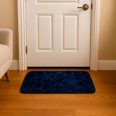 Tapete Decorativo con Estampado de Piedra Serie  Azul Marino
