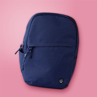 Maleta Escolar Cierre Inclinado Serie Miniso Azul Marino