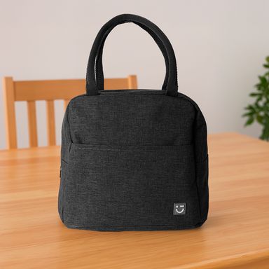 Lonchera con Bolsillo al Frente Serie Miniso Gris