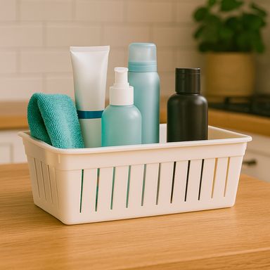 Organizador de Almacenamiento Serie Macaron Mediana Amarilla