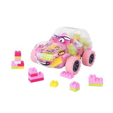 Set Bloques de Construcción Coche Deportivo Rosa Serie Miniso
