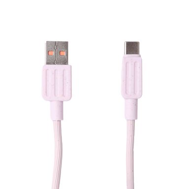 Cable de Carga Tipo C Eco Friendly Serie Miniso Rosa