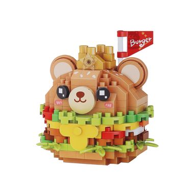 Bloques de Construcción Happy Food Bear Burger Serie Miniso