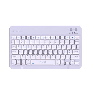 Teclado Inalambrico Recargable Serie Life Is For Fun Mod Miniso Sw Mc3000 Morado