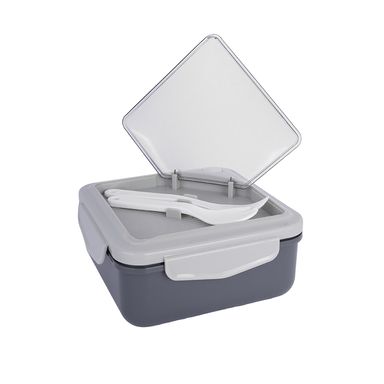 Contenedor de Comida 1100 Ml con 2 Compartimentos Gris