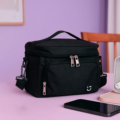 Lonchera  Crossbody Serie Miniso Negro