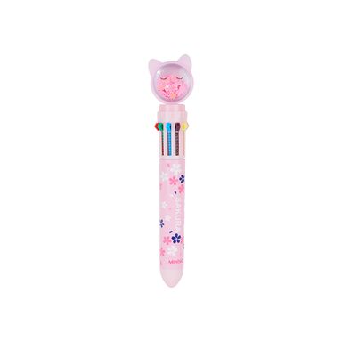 Esfero Retractil Sakura Cat 10 Colores Serie Miniso