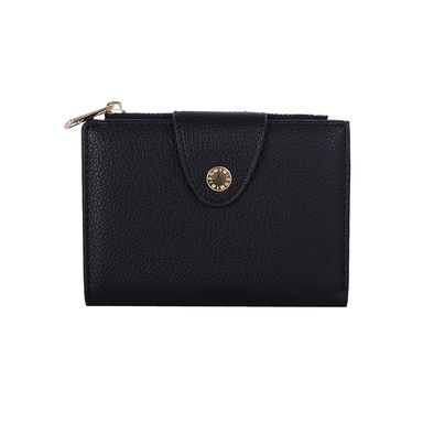 Monedero Textura Granulada Serie Miniso Negro