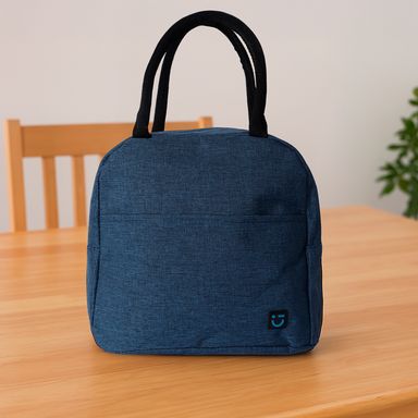 Lonchera Bolsillo con al Frente Serie Miniso Azul Marino