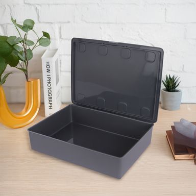 Caja de Almacenamiento Apilable Serie Black Pink Gris