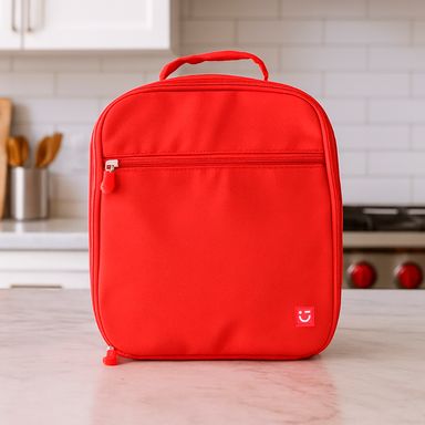 Lonchera con Bolsillo en Frente Serie Miniso Roja