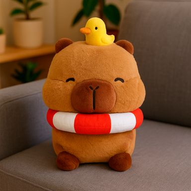 Peluche 12In Playa Mimi Bara y Anillo de Natacion Rojo Serie Mini Family