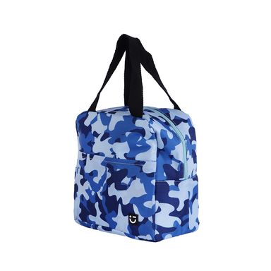 Lonchera Camuflage Serie Miniso Azul con Blanco