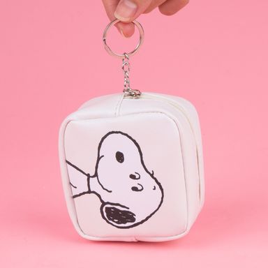 Monedero Cuadrado Snoopy Serie Snoopy Blanco