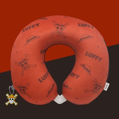 Almohada de Viaje para El Cuello Luffy Serie One Piece Rojo