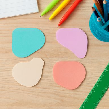 Set de Notas Adhesivas con Formas Irregulares 4X30 Hojas Serie Miniso