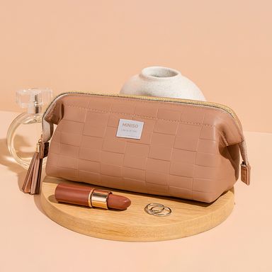 Cosmetiquera con Relieve Serie Miniso Khaki