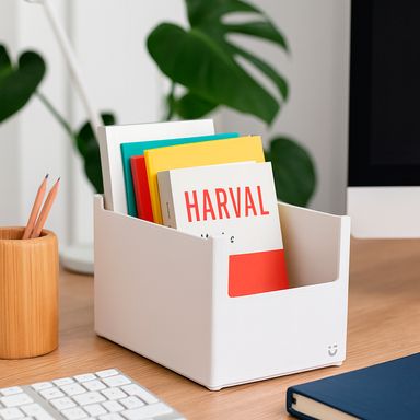 Caja de Almacenamiento Apilable Rectangular Serie Miniso Beige