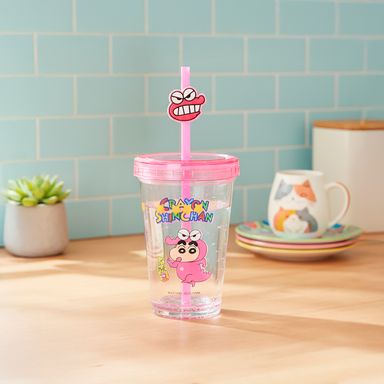 Vaso de Doble Pared 320 Ml Shinnosuke Serie Crayon Shinchan Rosa
