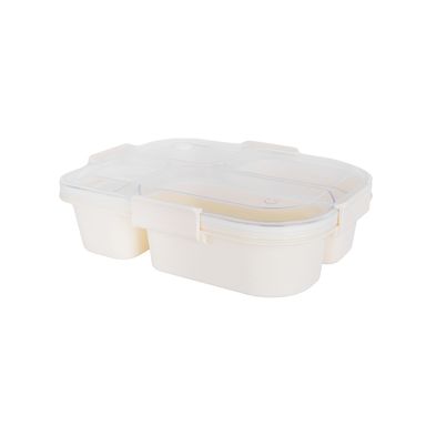 Contenedor de Alimentos de 4 Compartimentos 1150 Ml Serie Graceful Beige