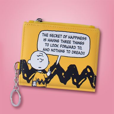 Billetera Charlie Brown Serie Snoopy Colorful Life Amarillo