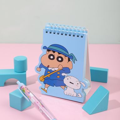 Libreta Argollada B Shinnosuke y Shiro Serie Crayon Shinchan Azul