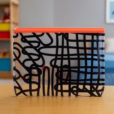 Cartuchera Estampado de Lineas Serie Black & White