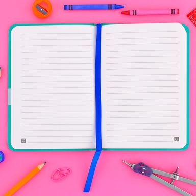 Libreta de Tapa Dura con Liga Serie Black & White Azul