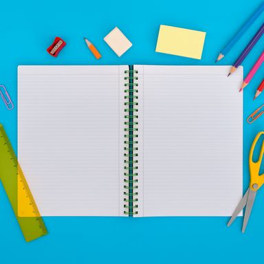 Cuaderno Argollado con Banda Serie Black & White Negro