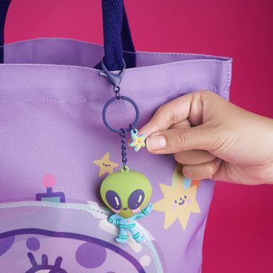 Llavero 3D Alien Serie Vania Bachur Verde