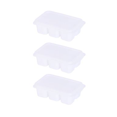Molde para Hielo de 6 Compartimentos con Tapa 3 Unidades Serie Black & White Blanca