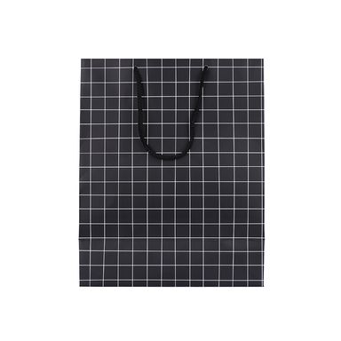 Bolsa de Regalo Grande Cuadricula Serie Black & White Negro
