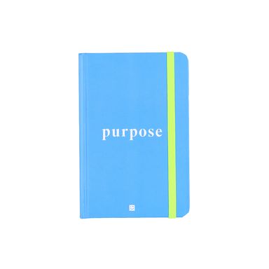 Libreta de Tapa Dura con Liga Serie Black & White Azul Claro