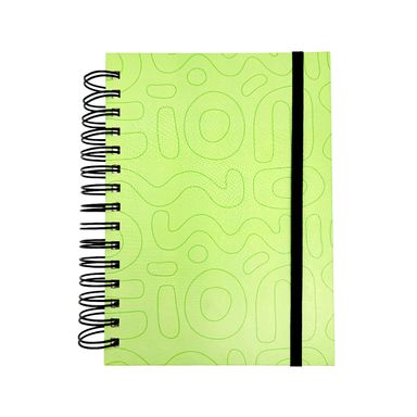 Cuaderno Argollado con Banda Serie Black & White Verde