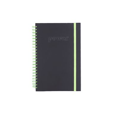 Cuaderno Argollado con Banda Serie Black & White Negro