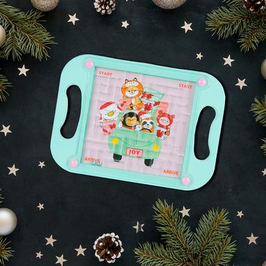 Juego de Laberinto con Bolitas Coche Navideño Serie Mini Family
